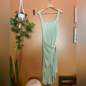 Wilfred Saturn Wrap Dress - Light Green Size Large